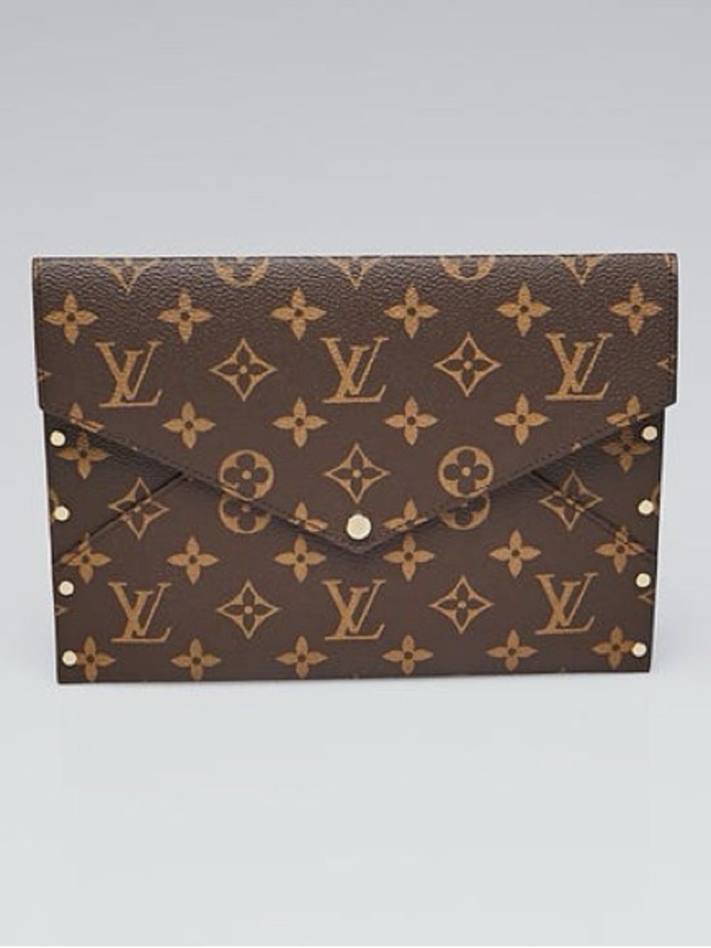 Louis Vuitton Monogram Brown Envelope Wallet Clutch
